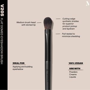 Morphe Vegan Soft Synthetic Flat Round Domed Eyeshadow Makeup Brush #v205